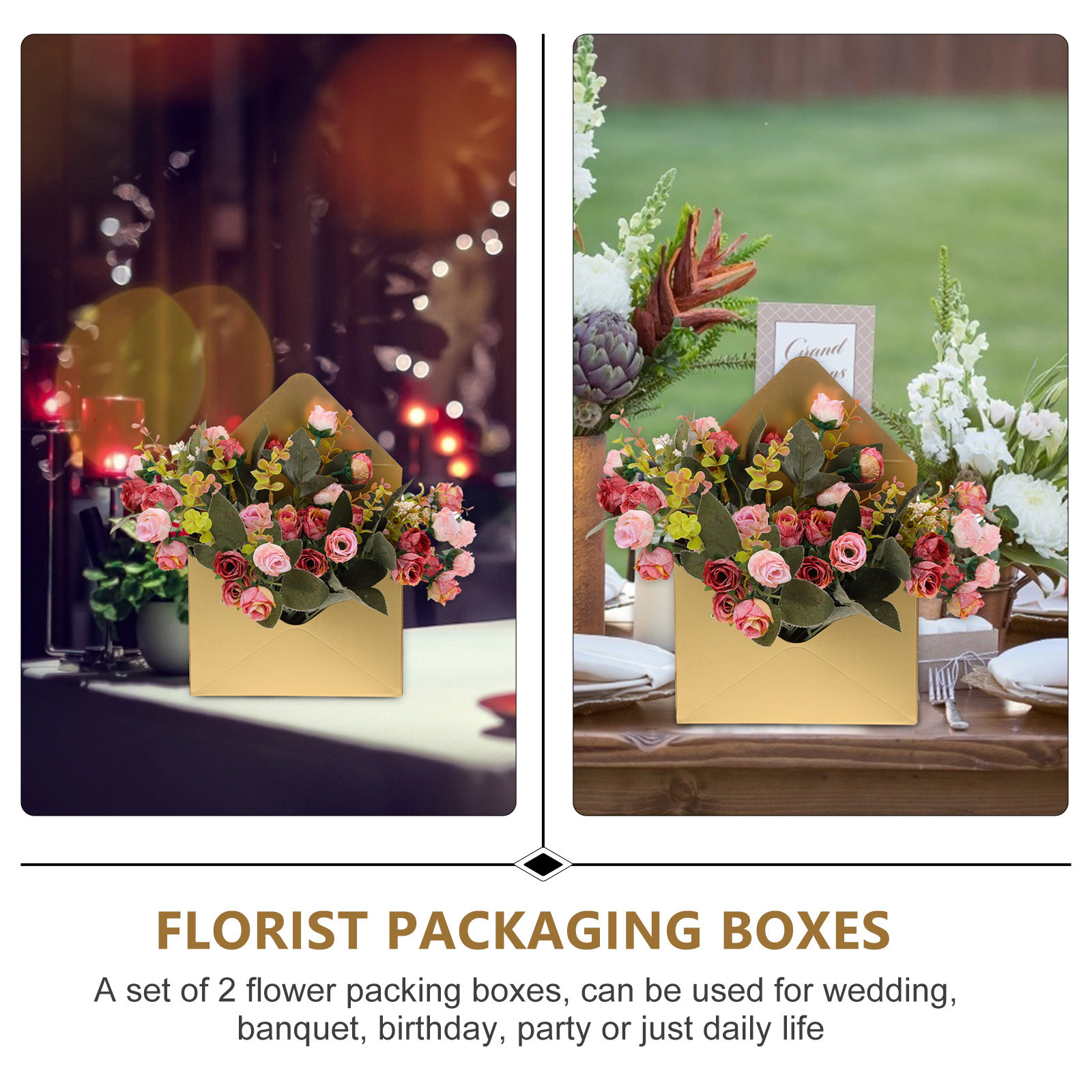 2Pcs Flower Packaging Boxes El - огляд і ціна Anda Florist Supply