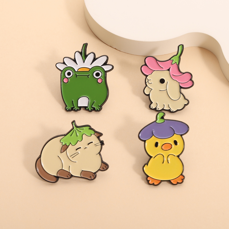 Flowers Leaf Hat Enamel Pins C - огляд і ціна Flower Frog Pin